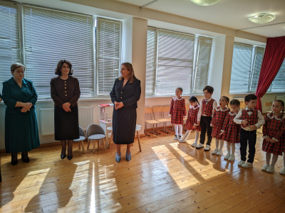 Хана Гунба посетила праздничное мероприятие в сухумском детском саду «Родничок» к 125-летию Михаила Лакрба