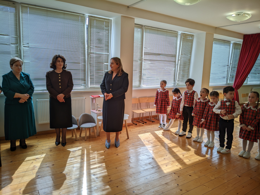 Хана Гунба посетила праздничное мероприятие в сухумском детском саду «Родничок» к 125-летию Михаила Лакрба